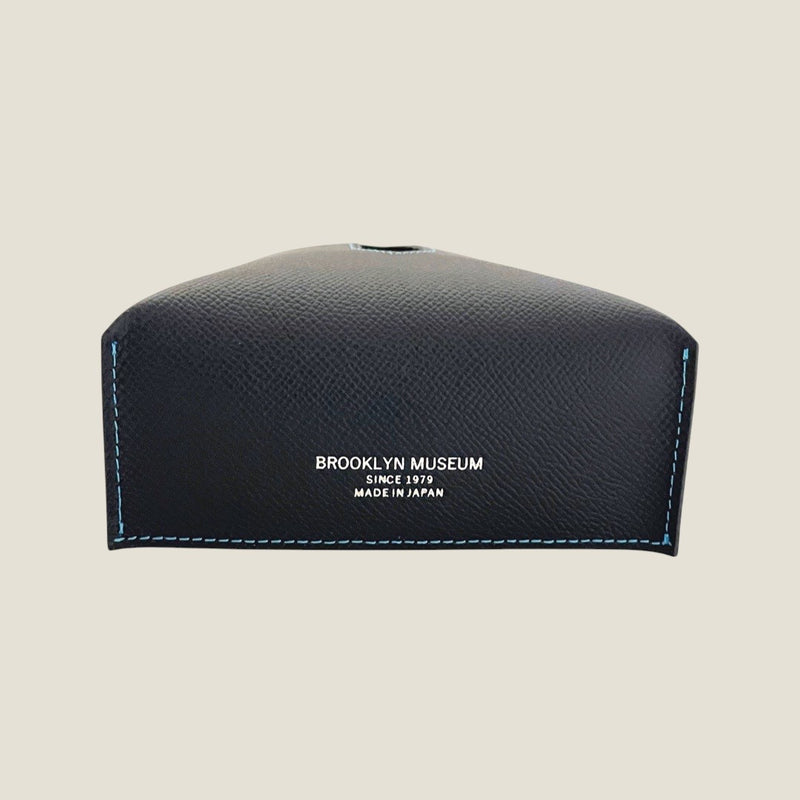 [フレンチカーフ] <br>ボックスティッシュカバー<br>color：ネイビー<br>【受注生産】