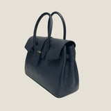 [Shrink leather]<br>Voyage M bag<br>color: navy