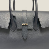 [Shrink leather]<br>Voyage M bag<br>color: navy