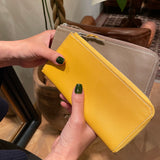 [French calf] <br>L zip long wallet<br>color: taupe