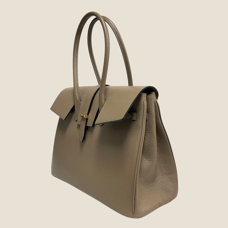 [オールシュリンクレザー]<br>ヴォヤージュLバッグ<br>color：トープ