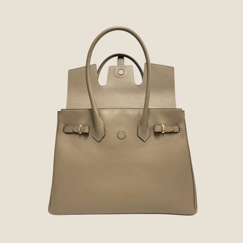 [オールシュリンクレザー]<br>ヴォヤージュLバッグ<br>color：トープ