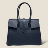 [Shrink leather]<br>Voyage L bag<br>color: navy