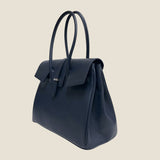 [Shrink leather]<br>Voyage L bag<br>color: navy