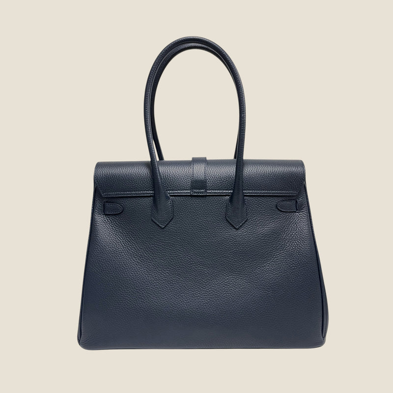 [オールシュリンクレザー]<br>ヴォヤージュLバッグ<br>color：ネイビー