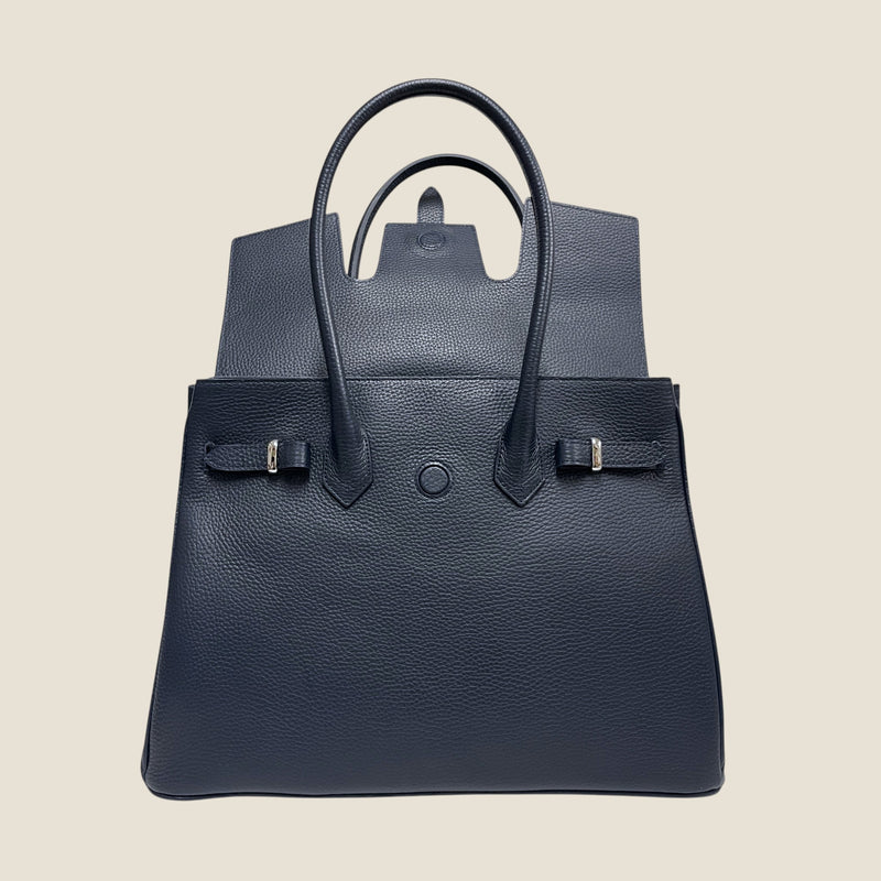 [オールシュリンクレザー]<br>ヴォヤージュLバッグ<br>color：ネイビー