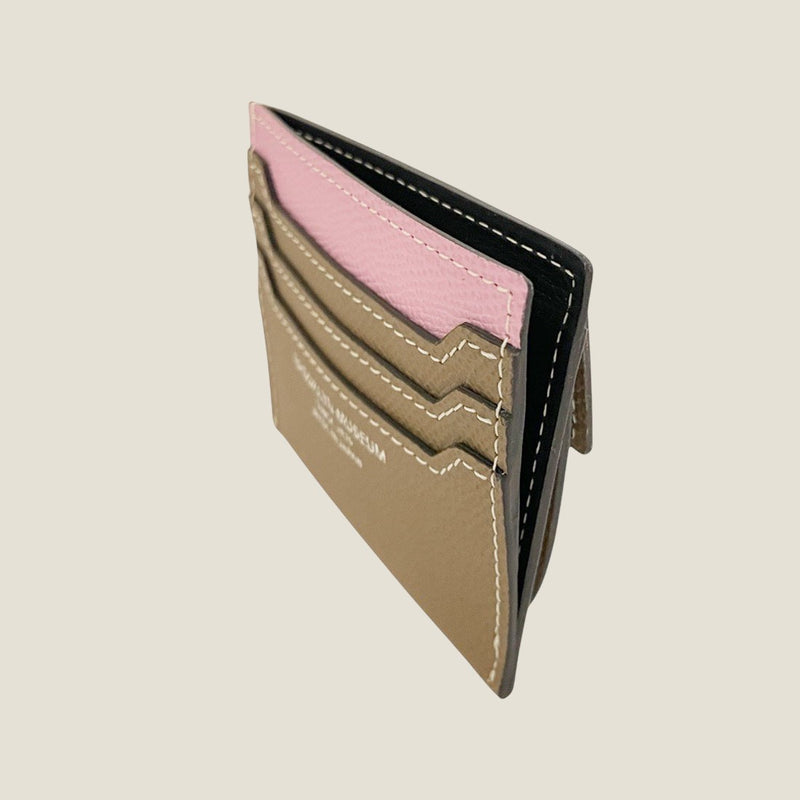 [French calf] <br>Mini -snap wallet<br>Color: Mauve Pink x Tope