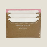[French calf] <br>mini snap wallet<br>color: mauve pink x taupe