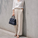 [Taurillon Lagoon x Crocodile]<br>Voyage M bag<br>color: navy