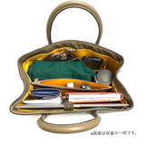 [French calf] <br>gusset tote bag<br>color: taupe
