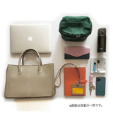[French calf] <br>gusset tote bag<br>color: taupe
