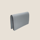 [French calf] <br>Thread gusset card case<br>color: ethane gray