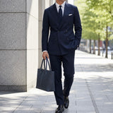 [French calf] <br>Royal M tote bag<br>Color: Navy x Turquoise stitch x Interior red<br>[Scheduled to arrive in early August]