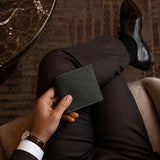 [French calf]<br>international wallet<br>color: dark green