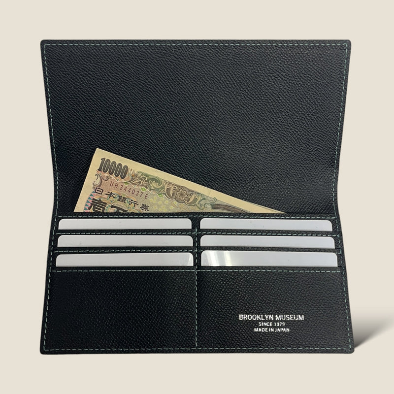 [French calf] <br>Long wallet<br>color: Black