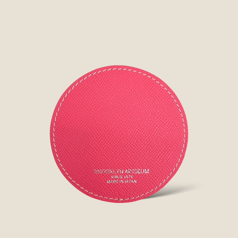 [French calf] <br>coaster<br>color: Pink Azare