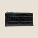 [French calf] <br>L Zip long wallet<br>color: Black