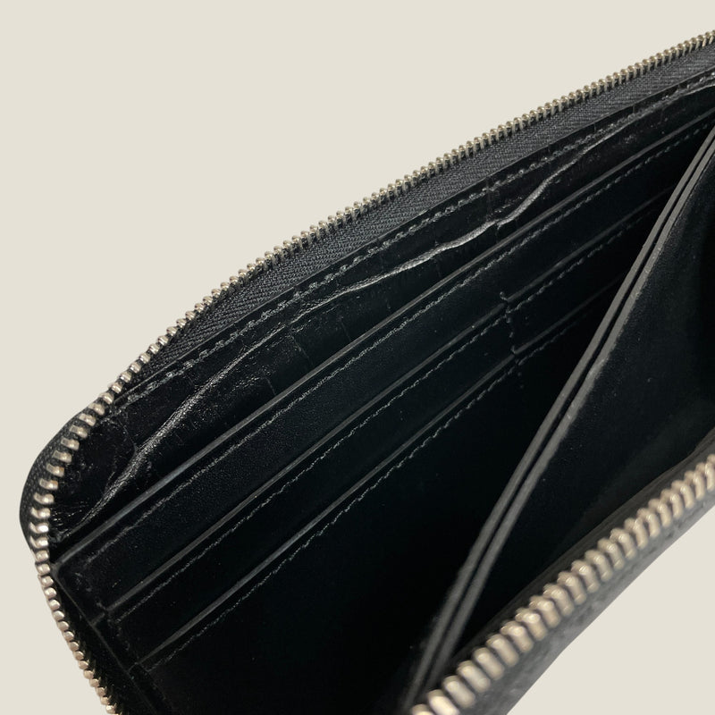 [French calf] <br>L Zip long wallet<br>color: Black