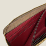 [Croc pattern] <br>L zip long wallet<br>color: taupe