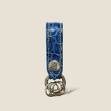 [Indigo dyed crocodile] <br>keychain