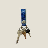 [Indigo dyed crocodile] <br>keychain