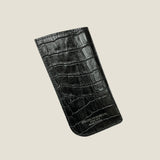 [Croc pattern] <br>glasses case<br>color: black