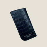 [Croc pattern] <br>glasses case<br>color: navy