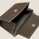 [French calf] <br>mini snap wallet<br>color: Jean blue x ice gray