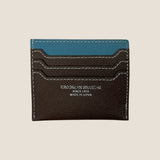 [French calf] <br>mini snap wallet<br>color: Jean blue x ice gray