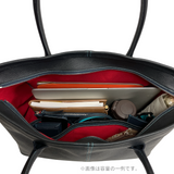 [フレンチカーフ] <br>ロワイヤルLトートバッグ<br>color：ブラック<br>【受注生産】
