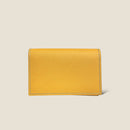 [French calf] <br>Through gachi card case<br>color: Yellow