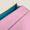 [フレンチカーフ] <br>通しマチカードケース<br>color：モーヴピンク