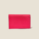 [French calf] <br>Through gachi card case<br>color: Fuchsha pink