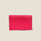 [French calf] <br>Through gachi card case<br>color: Fuchsha pink