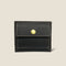 [French calf] <br>Mini -snap wallet<br>color: Black x Gold Stitch