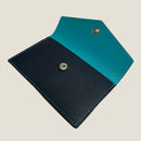 [フレンチカーフ] <br>フラップカードケース<br>color：ネイビー