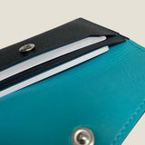 [フレンチカーフ] <br>フラップカードケース<br>color：ネイビー