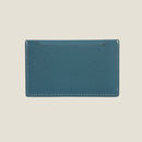 [フレンチカーフ] <br>フラップカードケース<br>color：ジーンブルー