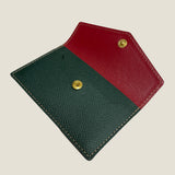 [French calf] <br>flap card case<br>color: dark green