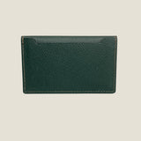 [French calf] <br>flap card case<br>color: dark green
