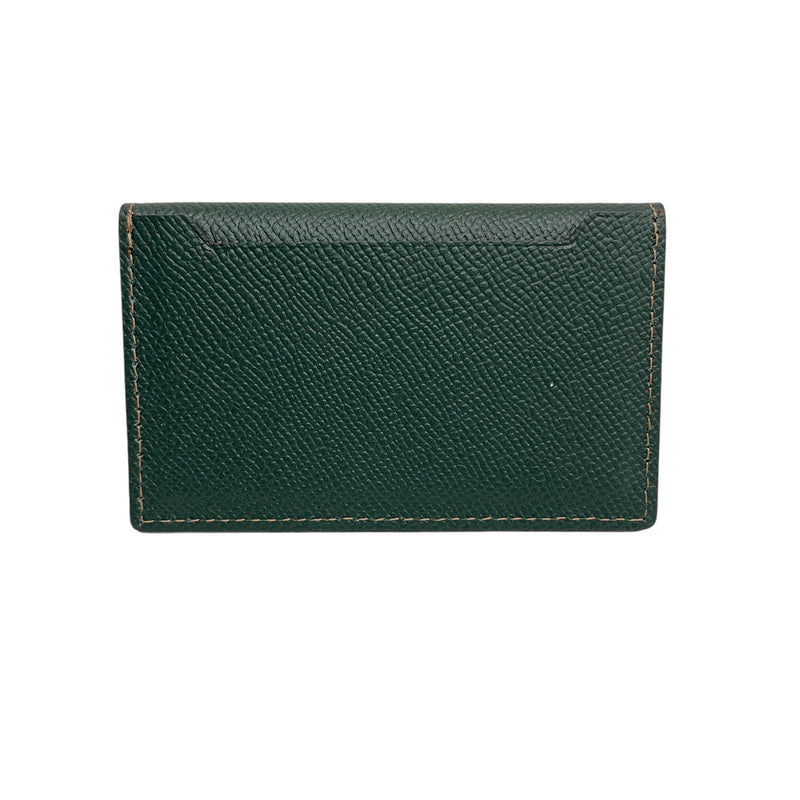 [French calf] <br>Flap card case<br>Color: Dark green