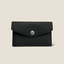 [French calf] <br>Flap card case<br>color: Black