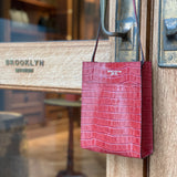 [Croc pattern]<br>Box sacoche L<br>color: red