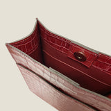 [Croc pattern]<br>Box sacoche L<br>color: red