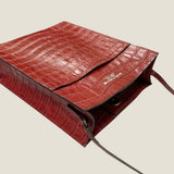 [Croc pattern]<br>Box sacoche L<br>color: red