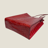 [Croc pattern]<br>Box sacoche L<br>color: red
