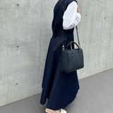 [Shrink leather]<br>Athena shoulder bag<br>color: navy