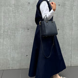[Shrink leather]<br>Athena shoulder bag<br>color: navy