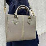 [Shrink leather]<br>Athena shoulder bag<br>color: ethane gray