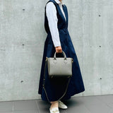 [Shrink leather]<br>Athena shoulder bag<br>color: ethane gray